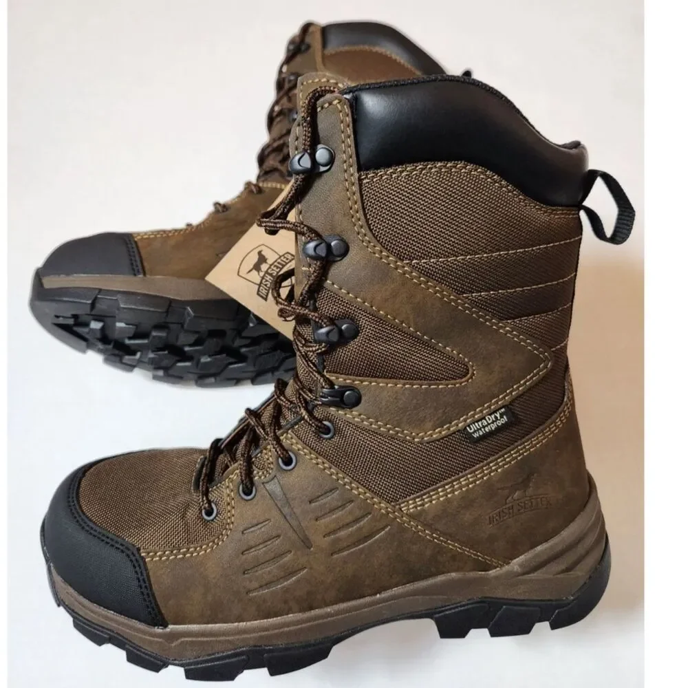 Irish Setter by Red Wing Hunt Terrain Men’s 8.5 Waterproof Boots Brown